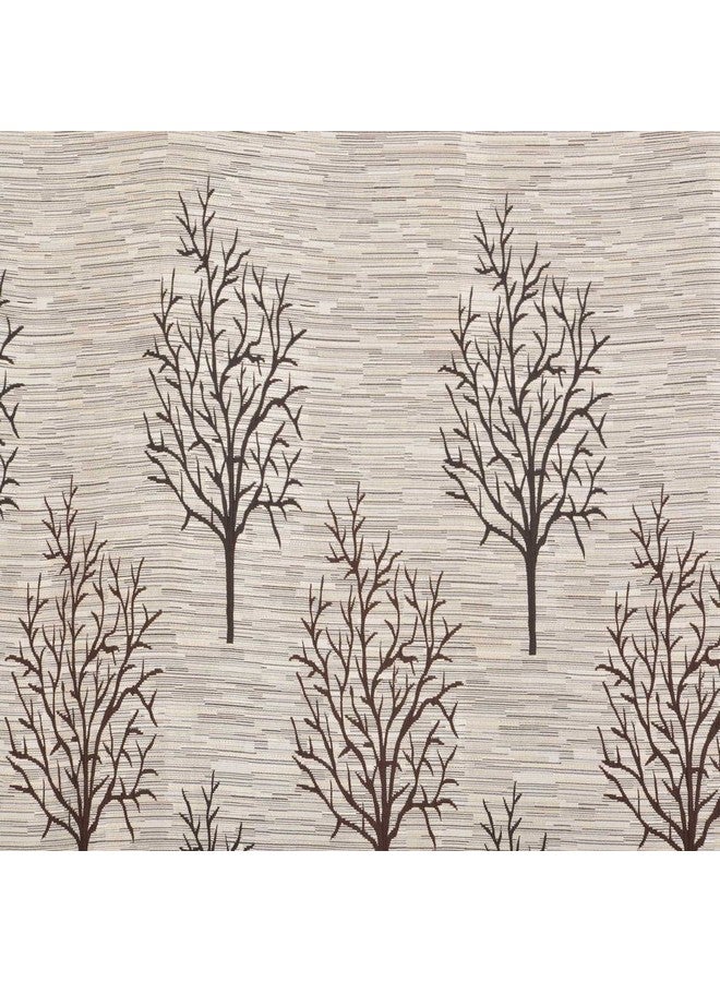 Homefab India Homefab India Pack of 2 Jacquard Room Darkening Modern Jute Curtains - 7 Feet, Door, Brown, Opaque, Grommet Curtains - Image 1