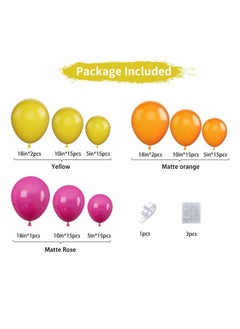 Sowide Hot Pink Yellow Balloons Garland Arch Kit,Yellow Pink Orange Balloon Latex Pastel Balloons Arch For Baby Shower Butterfly Fiesta Princess Birthday Party Background Decorations  - Image 2