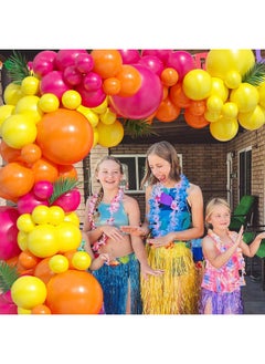 Sowide Hot Pink Yellow Balloons Garland Arch Kit,Yellow Pink Orange Balloon Latex Pastel Balloons Arch For Baby Shower Butterfly Fiesta Princess Birthday Party Background Decorations  - Image 5