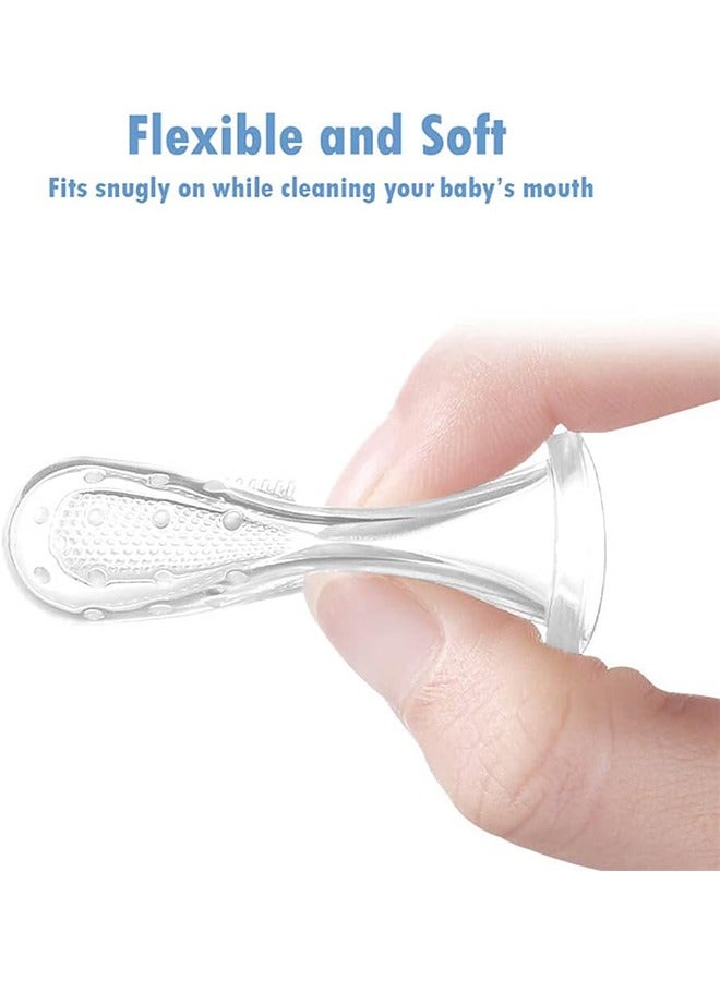 Baby Finger Toothbrush for Training Teething, Infant & Toddles & Lids Teeth Brush Soft Babies Toothbrushes Oral Cleaning Massager to Train Your Child Healthy Oral Habits, 2 PCS - Image 3
