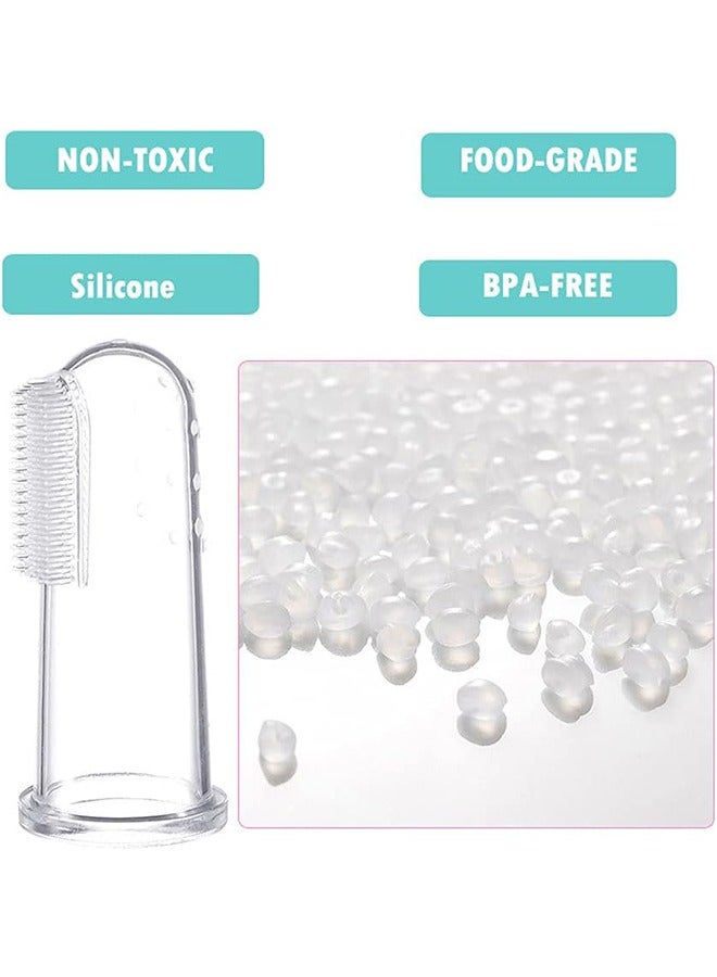 Baby Finger Toothbrush for Training Teething, Infant & Toddles & Lids Teeth Brush Soft Babies Toothbrushes Oral Cleaning Massager to Train Your Child Healthy Oral Habits, 2 PCS - Image 2