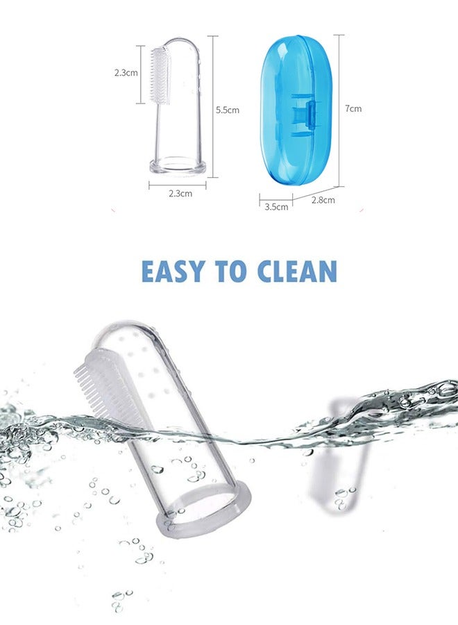 Baby Finger Toothbrush for Training Teething, Infant & Toddles & Lids Teeth Brush Soft Babies Toothbrushes Oral Cleaning Massager to Train Your Child Healthy Oral Habits, 2 PCS - Image 5