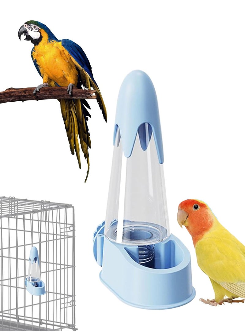 Bird Water Drinker, Automatic Cage Bird Drinker with Easy Assembly, Animal Liquid Supply with Decorative Drinking Trough for Cockatiels, Canaries and Budgies - Image 1