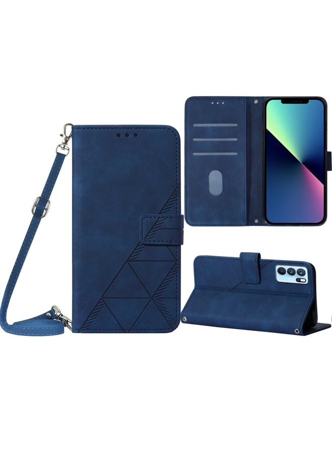 S-TOP Case For OPPO Reno6 Pro Crossbody 3D Embossed Flip Leather Phone Case - Image 3