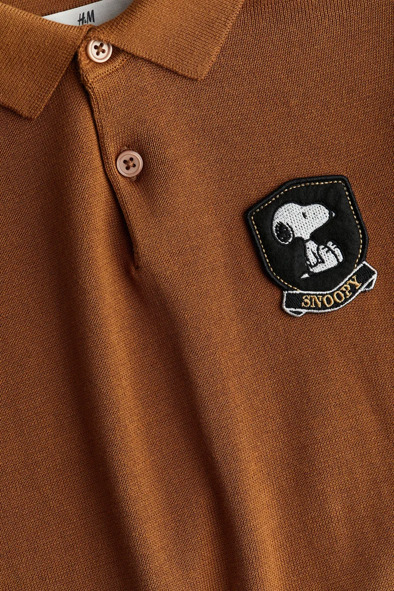 H&M Fine-Knit Polo Shirt