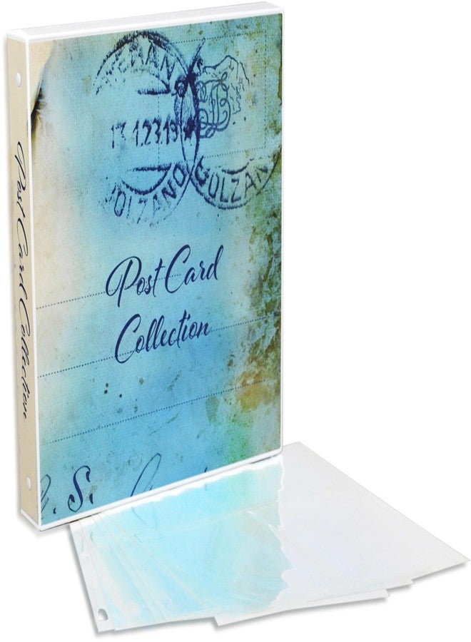 UniKeep Postcard Collector Storage Case with 20 Pages - Holds up to 120 Postcards Measuring 4" x 6" - Additional Pages Can Be Added (Blue) - Image 5