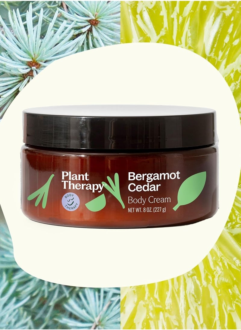 Plant Therapy Plant Therapy Bergamot Cedar Body Cream 8 oz Restore Softness & Hydration, Vitamins and Antioxidants to Soften, Smooth, and Firm Skin  - Image 2
