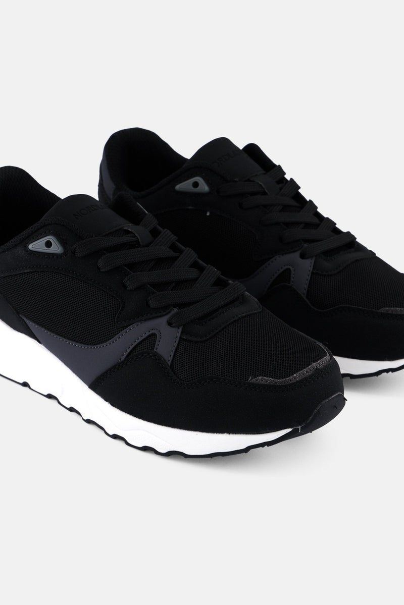 Nordland أحذية خارجية للرجال برباط من القماش، سوداء - Image 3