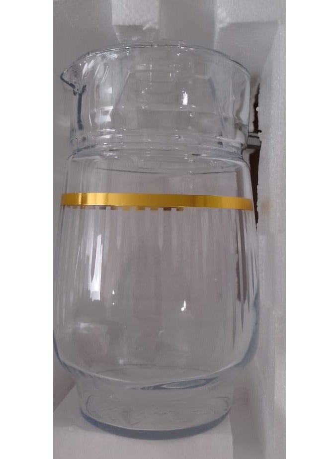 Undefined 51-Piece Set Including Large Medium And Small Cups And Saucers 51-Piece Crystal Glass Tea Set With Gold-Colored Embroidery - Image 2