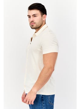Asos Design Men Regular Fit 3 Pieces Solid Short Sleeves Casual Shirts Set, Cream/Grey  - Image 5