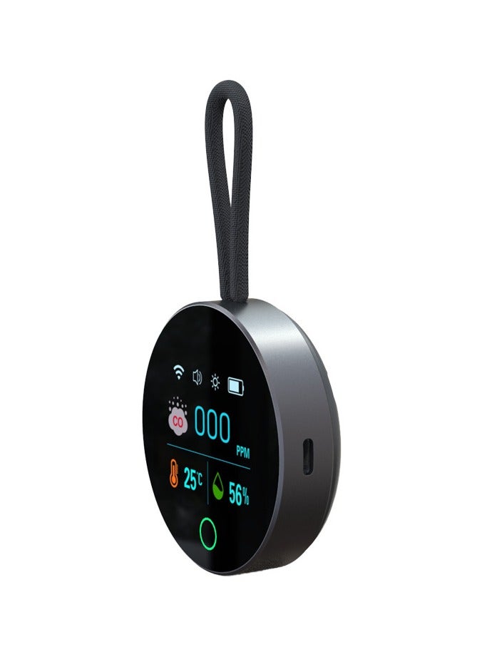 3-in-1 Air Quality Detector - Portable Carbon Monoxide (CO) Detector with Temperature & Humidity Monitoring, Ideal for RVs, Camping, Cars, and Home Use, Rechargeable 1000mAh Battery with 8-Hour Runtime - Image 1