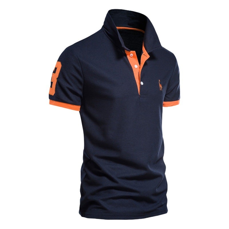 explosions men''s deer embroidery polo shirt short sleeve Zhu di mesh lapel men''s T-shirt wholesale - Image 2