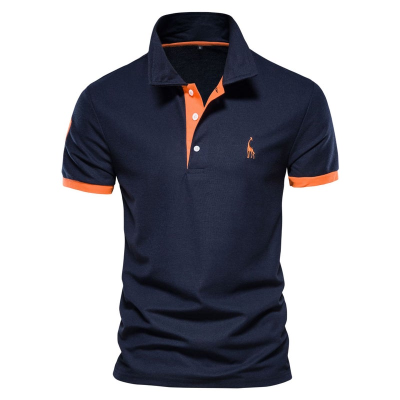 explosions men''s deer embroidery polo shirt short sleeve Zhu di mesh lapel men''s T-shirt wholesale - Image 3