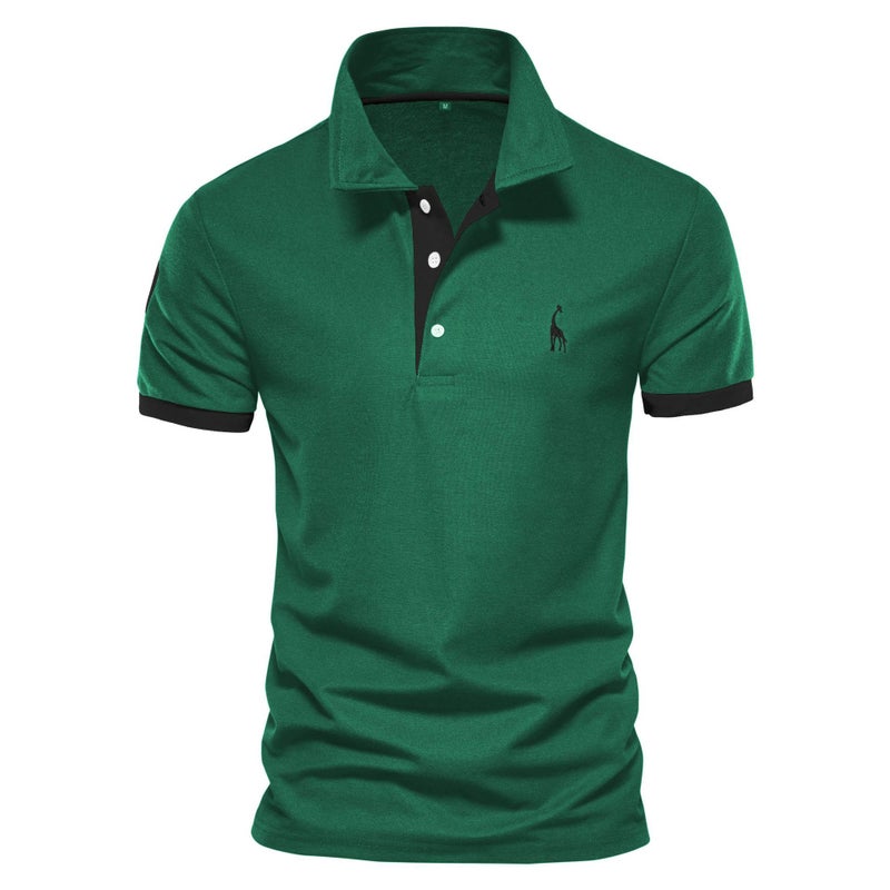 explosions men''s deer embroidery polo shirt short sleeve Zhu di mesh lapel men''s T-shirt wholesale - Image 1