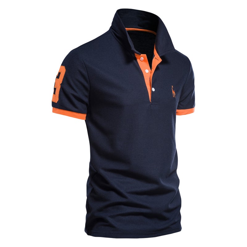 explosions men''s deer embroidery polo shirt short sleeve Zhu di mesh lapel men''s T-shirt wholesale - Image 4