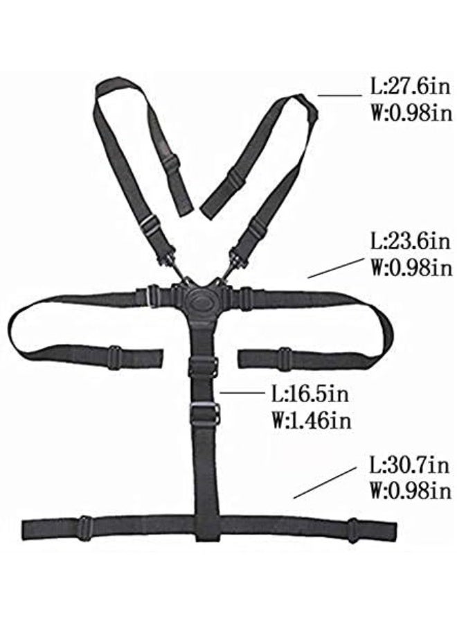 تو ورلد Baby Stroller/High Chair Seat Cushion Liner Mat Pad Cover Resistant and High Chair Straps (5 Point Harness) 1 Suit (Giraffe) - Image 5