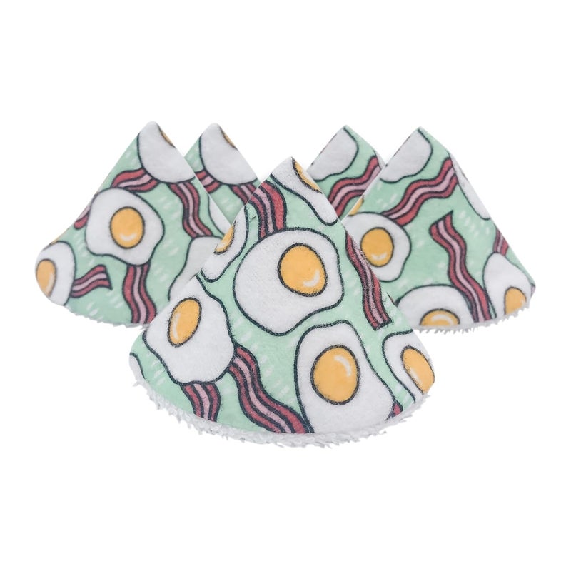Beba Bean Pee Pee Teepee Bacon  Eggs 5 Pieces Baby boy Pee Shield Babyboy Essentials peepeeeteepee Baby boy Diaper Cover for Boys Teepee Pee Shield Pee Covers - Image 1