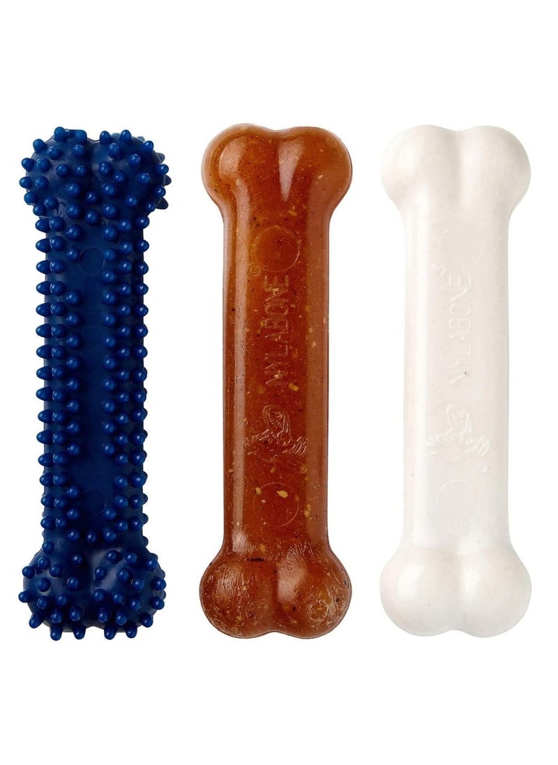 Nylabone Puppy Starter Kit Pack of 3 Dental Dog Chew Bones Teething Gentle Graduate Small for Puppies Up to 11 kg  - Image 2