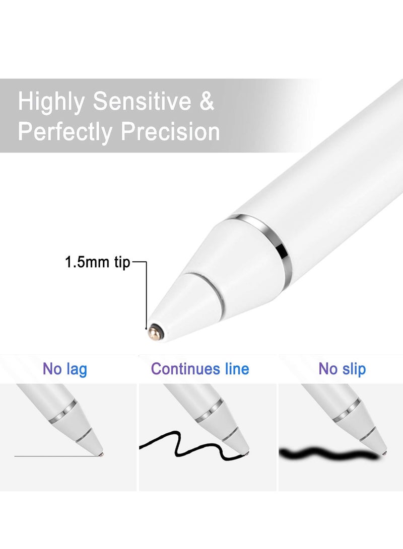 MJZ Active Stylus Pen Compatible for iOS&Android Touch Screens, Rechargeable Stylus for iPad/iPad Pro/Air/Mini/iPhone/Cellphone/Samsung/Tablet Drawing/Writin - Image 2