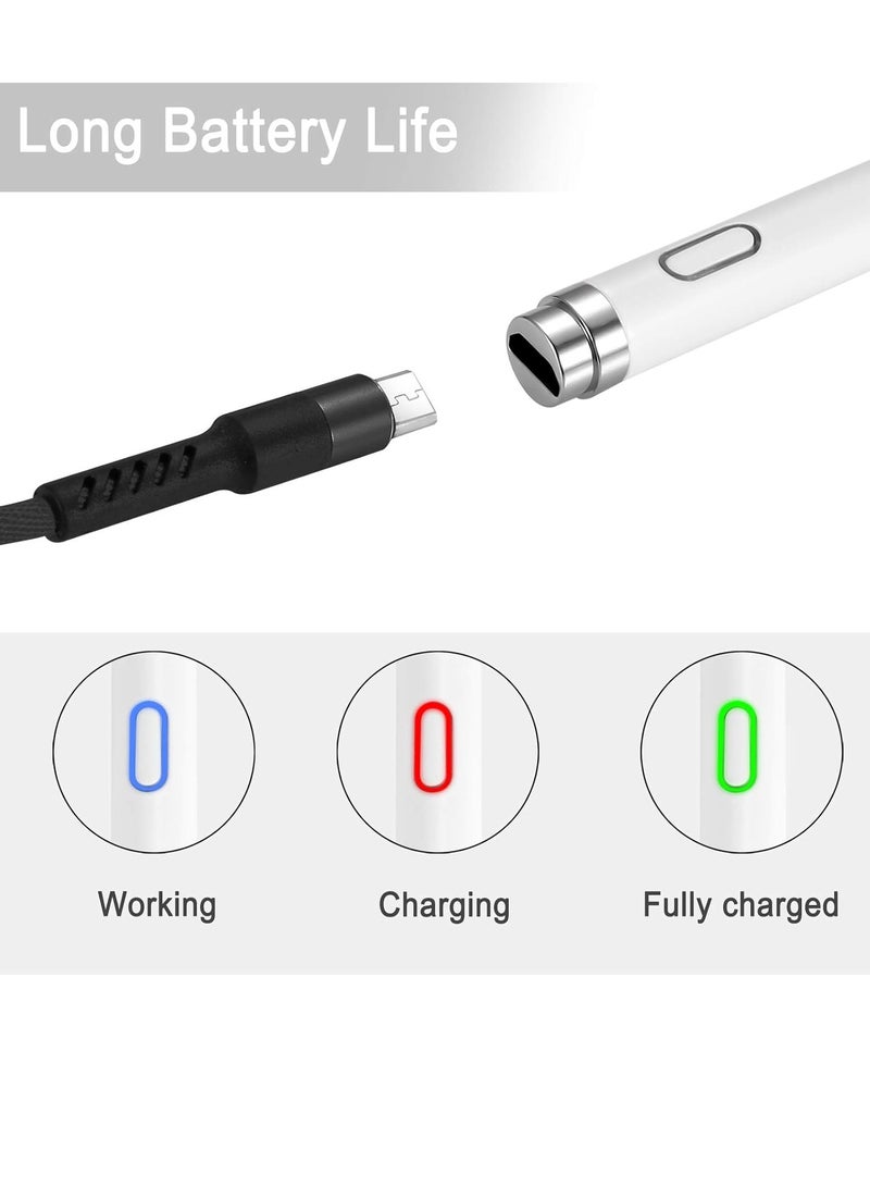 MJZ Active Stylus Pen Compatible for iOS&Android Touch Screens, Rechargeable Stylus for iPad/iPad Pro/Air/Mini/iPhone/Cellphone/Samsung/Tablet Drawing/Writin - Image 4