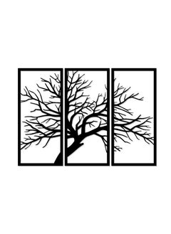Home Gallery Decorative tree wooden wall Art 3 panels 80X130 cm  - Image 2