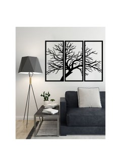 Home Gallery Decorative tree wooden wall Art 3 panels 80X130 cm  - Image 1