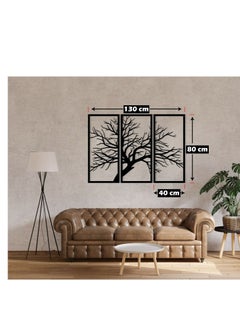 Home Gallery Decorative tree wooden wall Art 3 panels 80X130 cm  - Image 3
