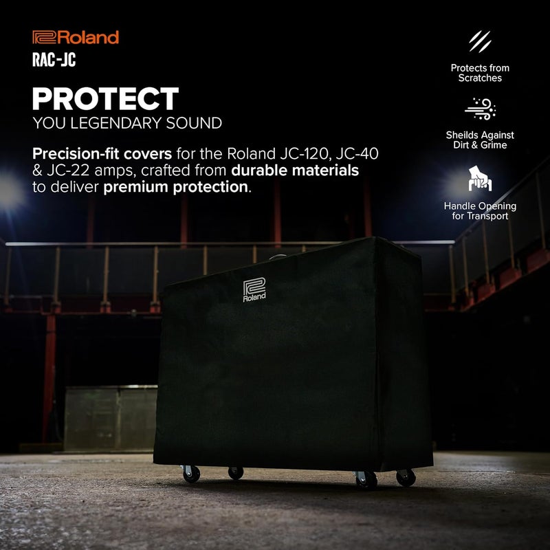 Roland غطاء مضخم الصوت رولاند RACJC120 جاز كورس غطاء PrecisionFit لمضخم JC120 مواد متينة تحمي من الخدوش وتقي من الأوساخ فتحة مقبض للنقل السهل - Image 2