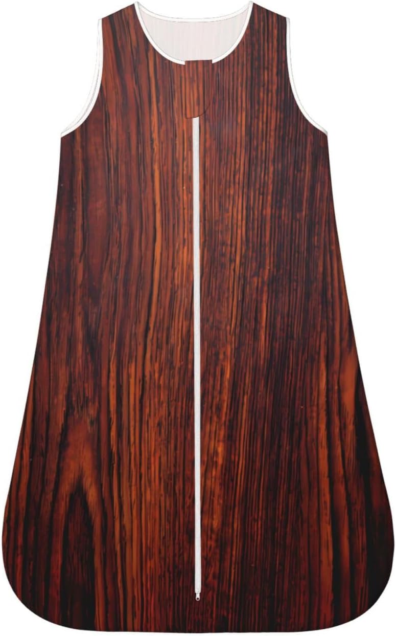 Dark Mahogany Wood Grain Brown Wood Pattern Baby Wearable Blanket Infant Boys Girls Sleeping Bags for Newborn Medium - Image 1