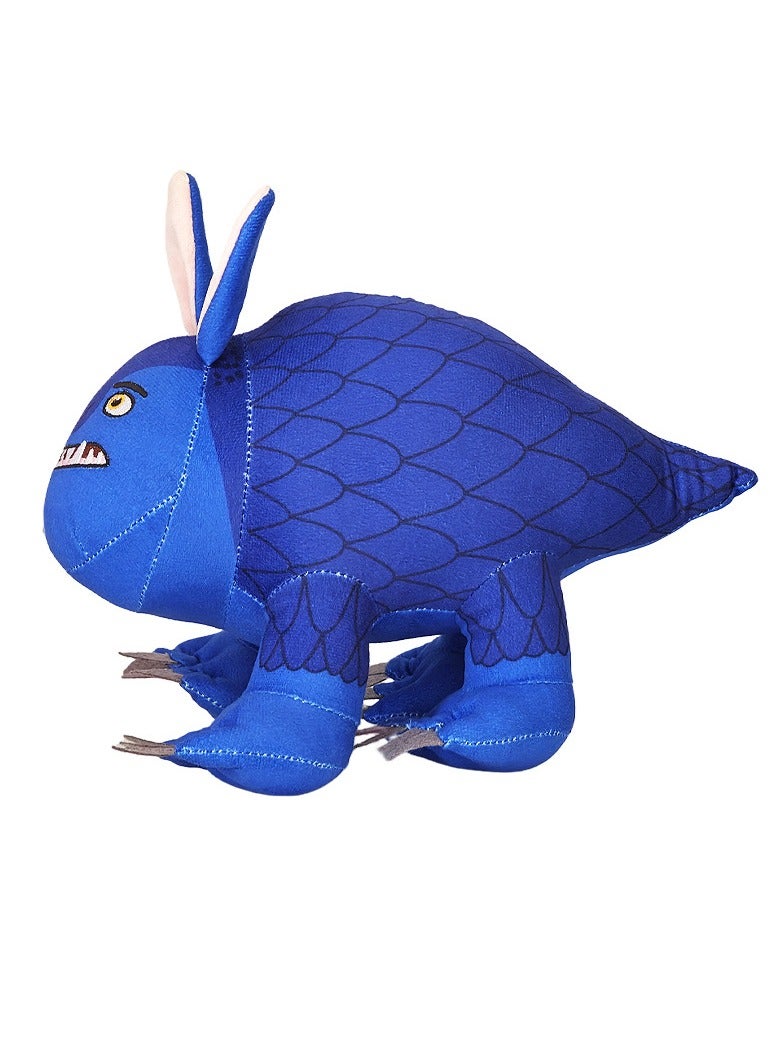 New Spellbound Anime Movie Peripheral, Cute Doll, Blue Baring Tooth Rabbit Ear Monster Plush Toy (25cm)