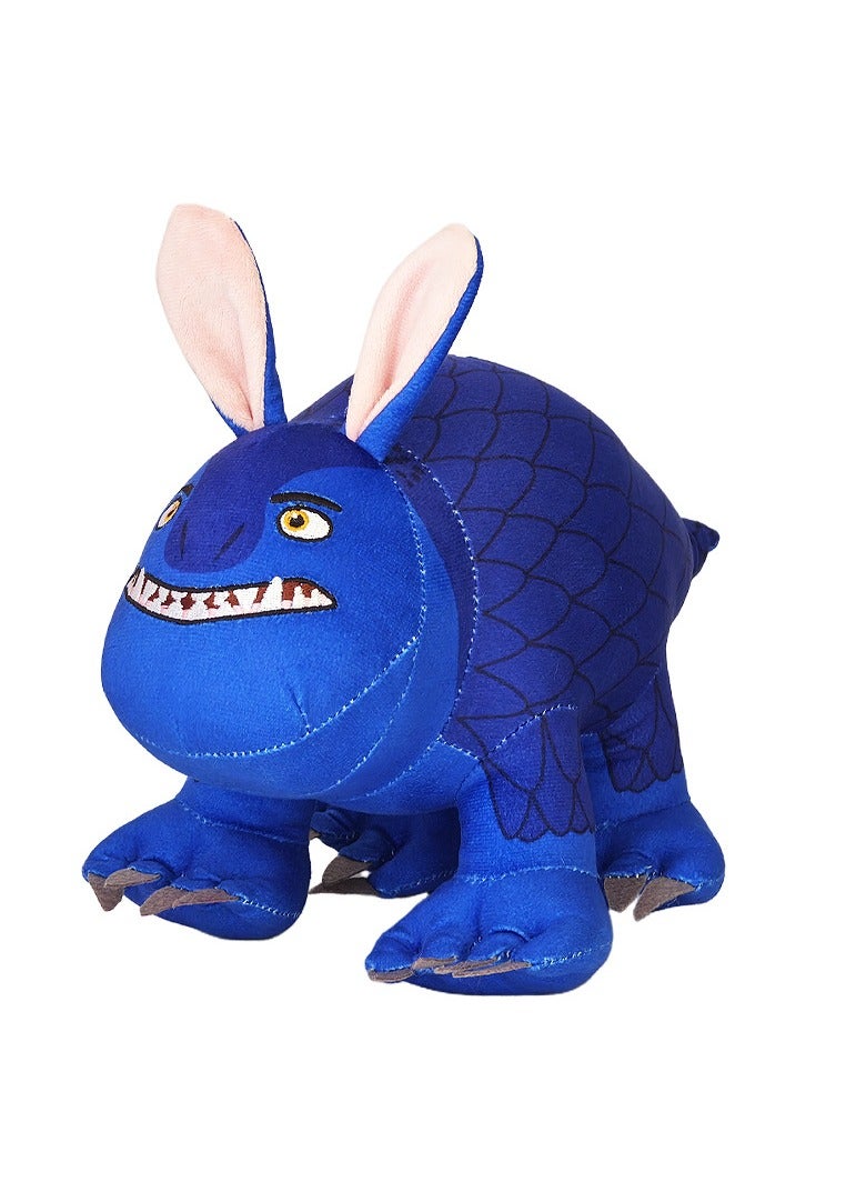 New Spellbound Anime Movie Peripheral, Cute Doll, Blue Baring Tooth Rabbit Ear Monster Plush Toy (25cm)