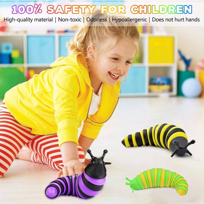 Cevioce Fidget Slug Toys for Kids & Adults, 3Pcs Cute Autism Sensory Toys for Autistic Children Toddlers - Halloween Party Favors - Image 5