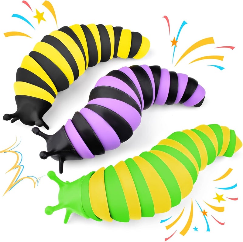 Cevioce Fidget Slug Toys for Kids & Adults, 3Pcs Cute Autism Sensory Toys for Autistic Children Toddlers - Halloween Party Favors - Image 1