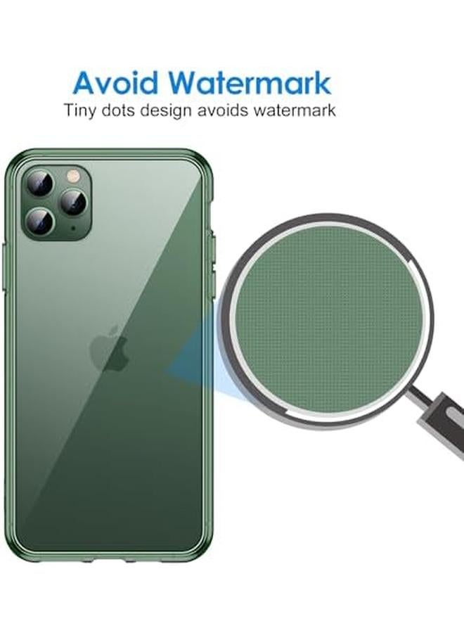 جي تيك جراب لهاتف iPhone 11 Pro Max مقاس 6.5 بوصة، غطاء خلفي شفاف مقاوم للصدمات ومضاد للخدش، لون أخضر جبال الألب - Image 5