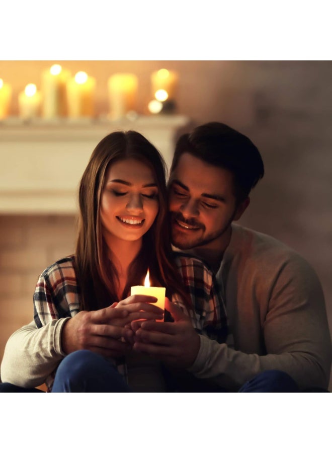 Unscented Ivory Pillar Candles - Dripless Clean Burning Smokeless Household Dinner Candle SPA Romantic Candles Relaxing Saturdays, Special Occasions - Long Burning Hours | Set of 6 - Image 5