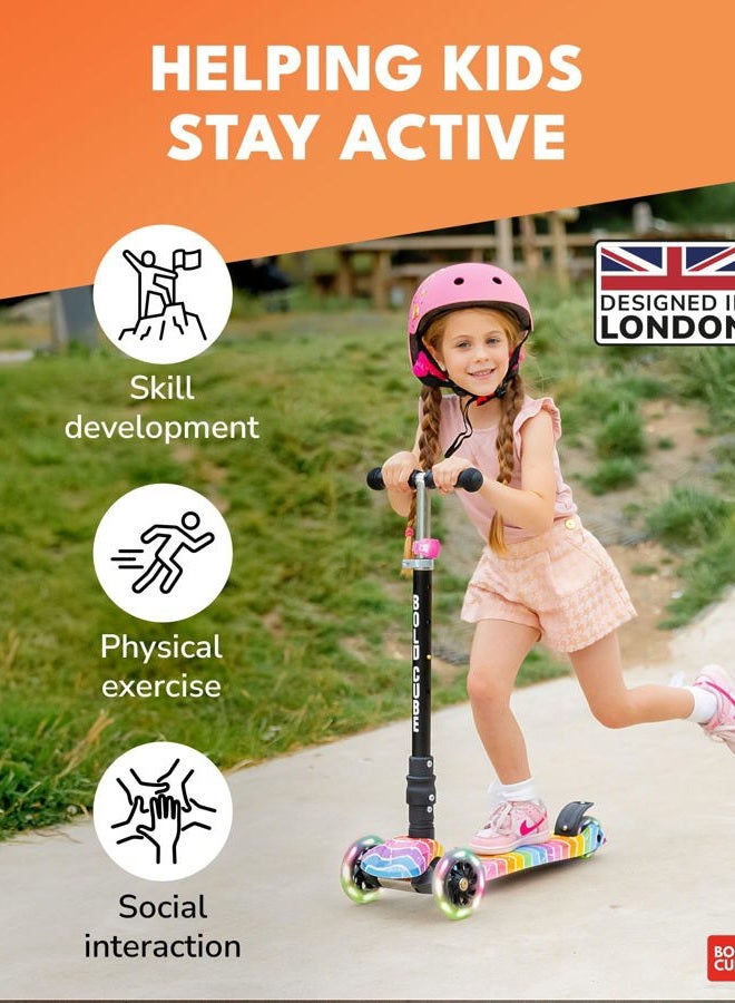 BoldCube Big Fold | 3 Wheel Scooter for Kids Ages 5-10 Years | LED Wheels | Height Adjustable 65 to 89 cm | Rear Reflectors - Image 4