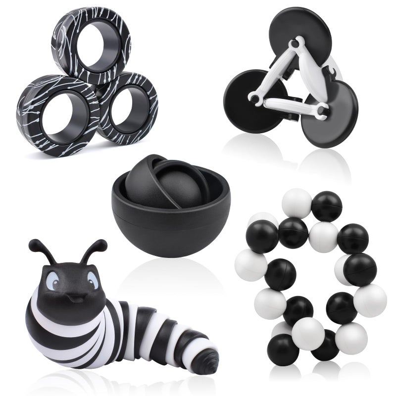 ASIOWELY Fidget Toys Adults Pack 5PC Sensory Toys Set Easter Basket Stuffers for Kids 812 Teen Autism Desk Toy Stress Relief Fidget Spinners for ADHD Valentines Day Gifts for Children Cool Gadgets for Men - Image 3