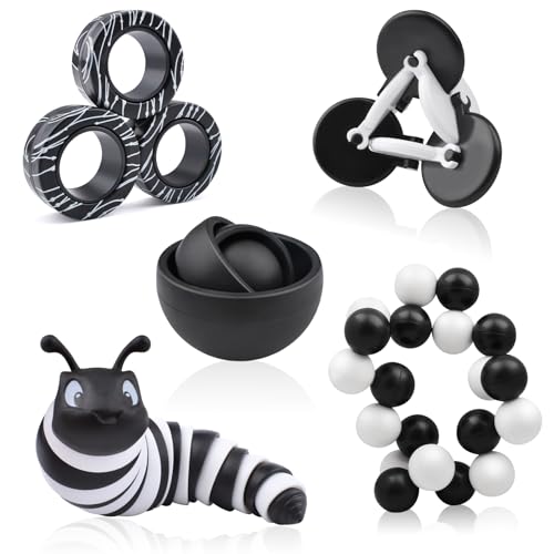 ASIOWELY Fidget Toys Adults Pack 5PC Sensory Toys Set Easter Basket Stuffers for Kids 812 Teen Autism Desk Toy Stress Relief Fidget Spinners for ADHD Valentines Day Gifts for Children Cool Gadgets for Men - Image 1