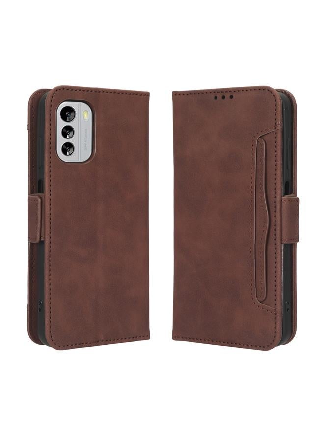 اس-توب جراب هاتف Nokia G60 5G مصنوع من الجلد وملمس جلد العجل وفتحات للبطاقات - Image 2