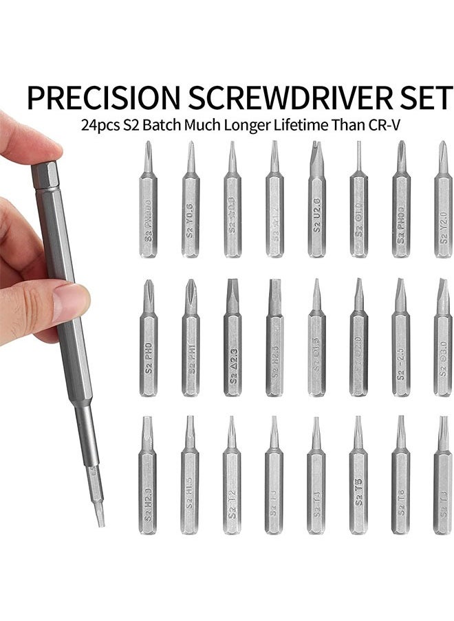 Generic 25 in 1 Precision Screwdriver Set, Small Magnetic Screwdriver Repair Tool Kit with Phillips Head and Flathead Bits for Fixing Electronics, Phone, Watch, Computer  - Image 3