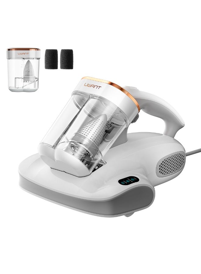 يووانت مكنسة كهربائية محمولة لإزالة عث الغبار من المراتب ، بقوة ضغط باسكال، لتنظيف الأسرة والأرائك، مزودة بضوء الأشعة فوق البنفسجية، هواء ساخن بدرجة حرارة مئوية، لإزالة شعر الحيوانات الأليفة وعث الغبار، وزنها خفيف كج - Image 2