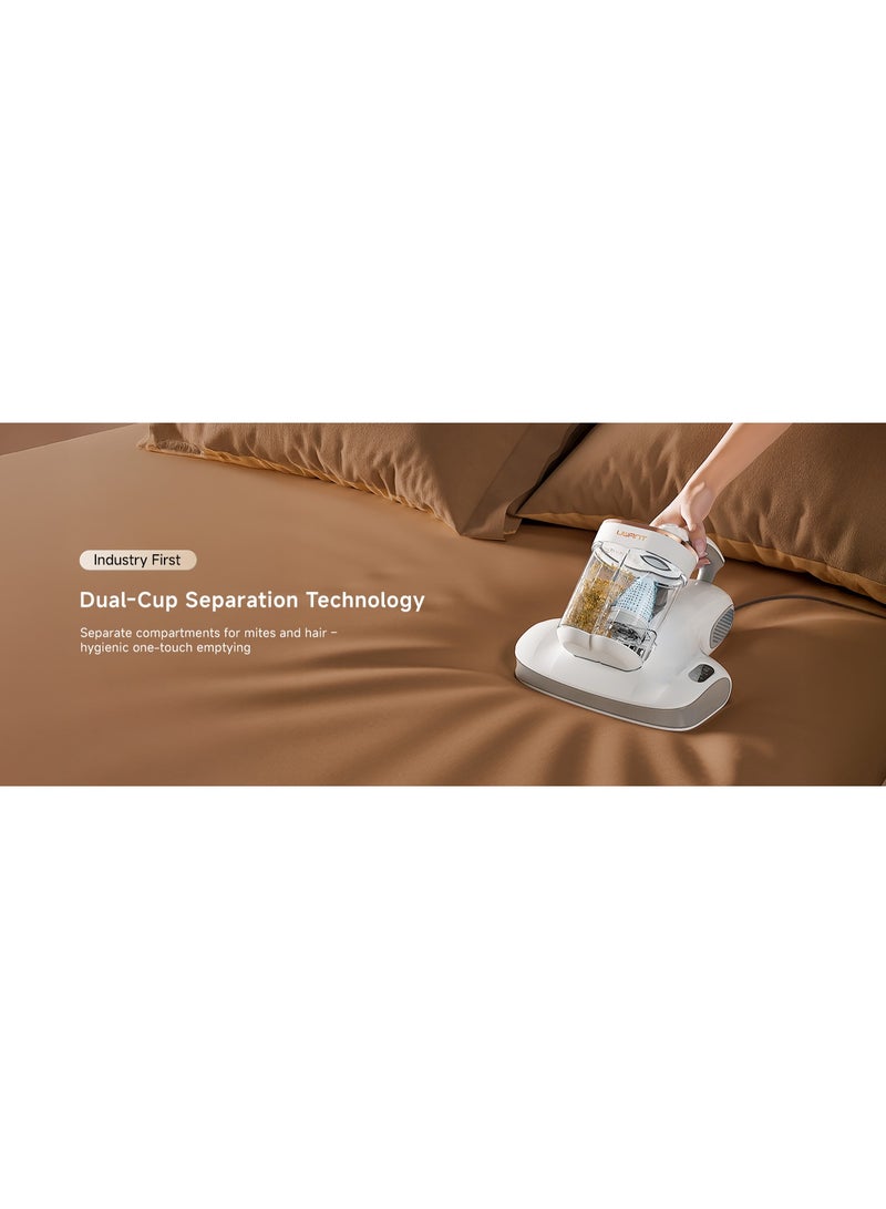 يووانت مكنسة كهربائية محمولة لإزالة عث الغبار من المراتب ، بقوة ضغط باسكال، لتنظيف الأسرة والأرائك، مزودة بضوء الأشعة فوق البنفسجية، هواء ساخن بدرجة حرارة مئوية، لإزالة شعر الحيوانات الأليفة وعث الغبار، وزنها خفيف كج - Image 4