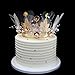 winvin Flowers Mesh Pearls Crown Cake Topper For Weddings Parties Costume Cosplay Photography Prop - Image 2