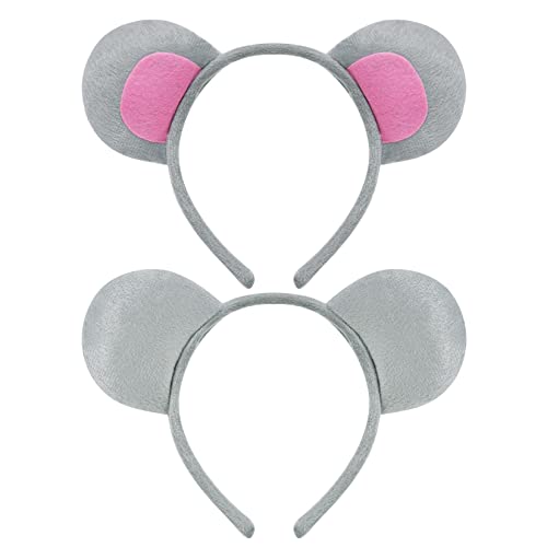 Jmkcoz Gray Mouse Costume Tutu Set, Mouse Ear Headband Bowtie Tail Bow Tie Animal Fancy Dress Costume Kit for Halloween Cosplay Party Decoration - Image 5