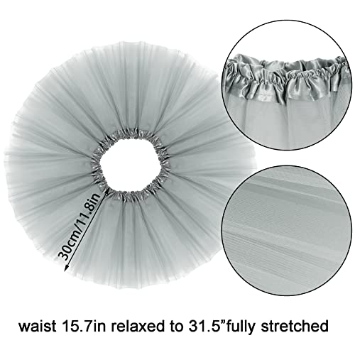 Jmkcoz Gray Mouse Costume Tutu Set, Mouse Ear Headband Bowtie Tail Bow Tie Animal Fancy Dress Costume Kit for Halloween Cosplay Party Decoration - Image 4