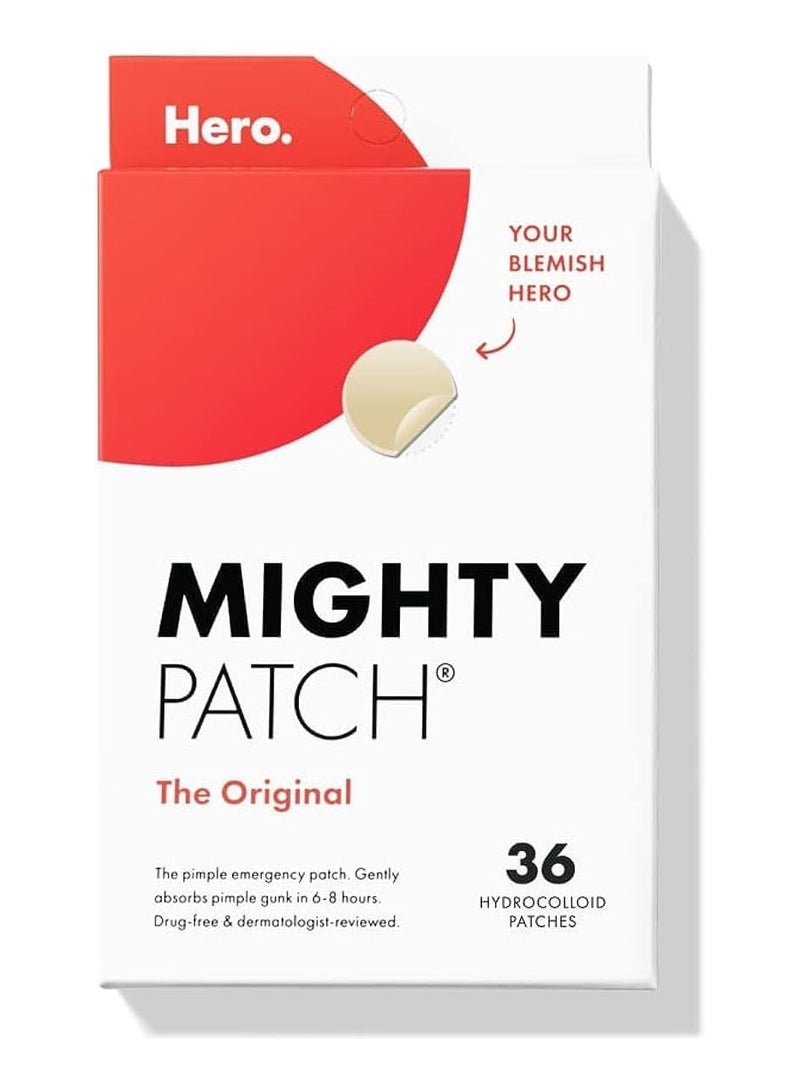 Mighty Patch Original - Hydrocolloid Acne Pimple Patch Spot Treatment (36ct) for.