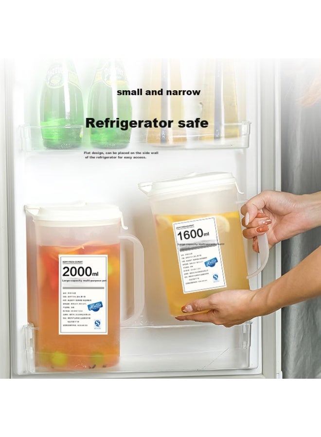 Caizhi Refrigerator Water Pitcher, Large Capacity Cold Water Jug, Heat-resistant Thickened Plastic Lemonade Pitcher, 1.6l, Cz6605 - Image 5