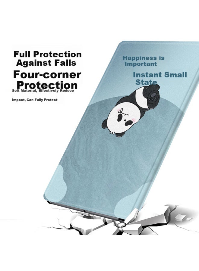 Inkaida Yingkaida Ipad Air 11-inch Tablet Case 25/24 Models Air 7/6/5/4 Generation Universal Cartoon Anime Creative Anti-fall Protective Case Cute Bamboo Panda - Image 2