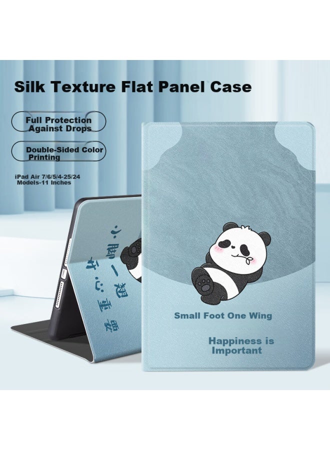 Inkaida Yingkaida Ipad Air 11-inch Tablet Case 25/24 Models Air 7/6/5/4 Generation Universal Cartoon Anime Creative Anti-fall Protective Case Cute Bamboo Panda - Image 1