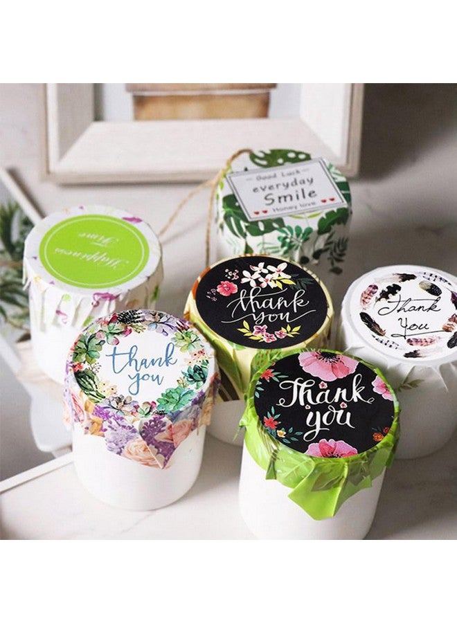Citihomy 500 Pcs Thank You Stickers 8 Designs 1 Inch Thank You Stickers for Packaging Thank You Stickers for Small Business Thank You Label Stickers Self-Adhesive Labels (Black Floral) - Image 3